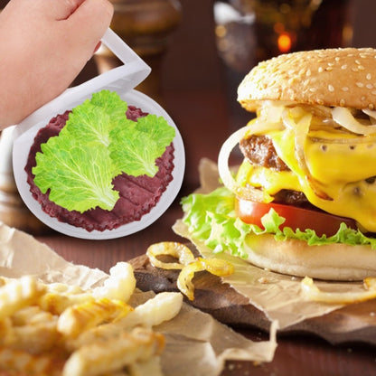 Runde Hamburgerpresse, lebensmittelechter Kunststoff, für Hamburgerfleisch, Rindfleisch, Grill, Burgerpresse, Patty-Maker, Form, Küchenwerkzeug, 2 Stück, weiß