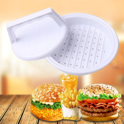 Runde Hamburgerpresse, lebensmittelechter Kunststoff, für Hamburgerfleisch, Rindfleisch, Grill, Burgerpresse, Patty-Maker, Form, Küchenwerkzeug, 2 Stück, weiß