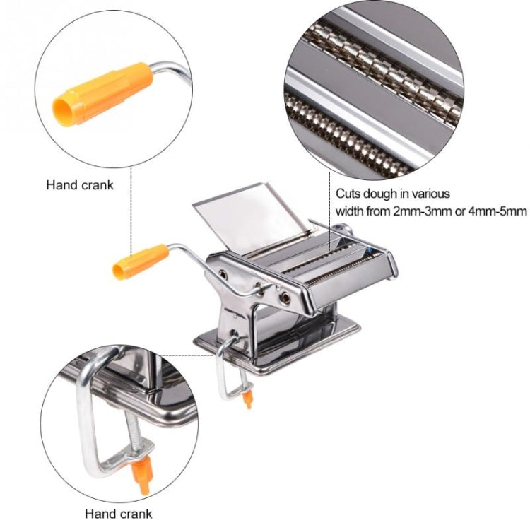 Nudelmaschine aus Edelstahl für den Haushalt, manuelle Nudelmaschine, Spaghetti-Handschneider, Nudelmaschine