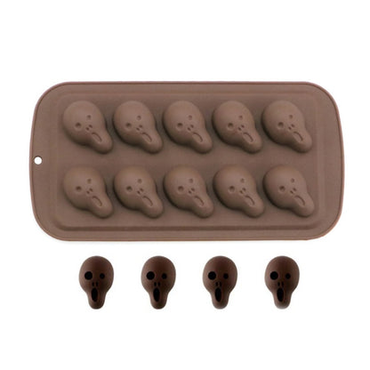 Halloween-Cartoon-Backset, Schokoladenform, Totenkopfform, Kürbiskopfform, Fledermausform