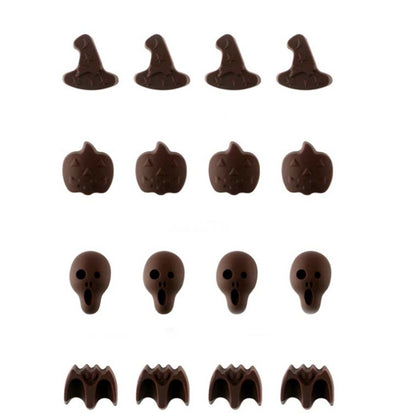 Halloween-Cartoon-Backset, Schokoladenform, Totenkopfform, Kürbiskopfform, Fledermausform