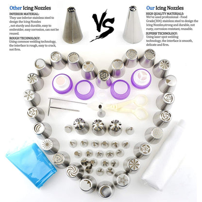 88-in-1-Dekorationsmund-Set, Kuchenback-Schmuckset, 88 Teile/Set