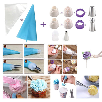 88-in-1-Dekorationsmund-Set, Kuchenback-Schmuckset, 88 Teile/Set