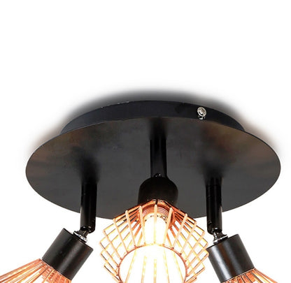 15W LED Schlafzimmer Dekoration Verstellbare Lampe Drei Köpfe Deckenstrahler, Warmweiß, Weißes Licht, ohne Glühbirne