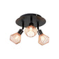 15W LED Bedroom Decoration Adjustable Lamp Three Heads Ceiling Spotlight, Warm White, White Light, without Bulb