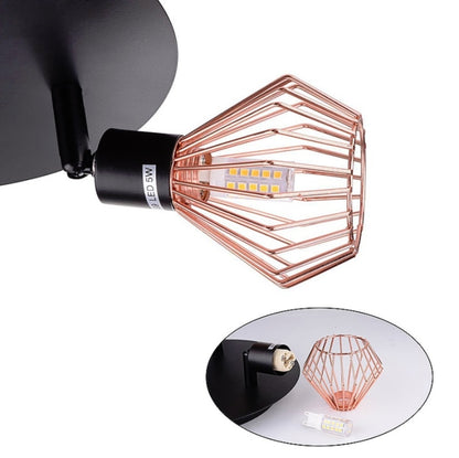 15W LED Bedroom Decoration Adjustable Lamp Three Heads Ceiling Spotlight, Warm White, White Light, without Bulb