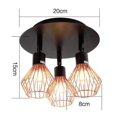 15W LED Bedroom Decoration Adjustable Lamp Three Heads Ceiling Spotlight, Warm White, White Light, without Bulb