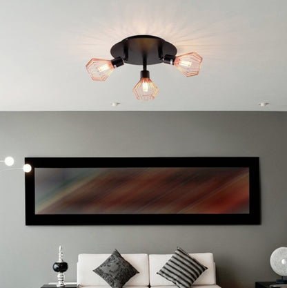 15W LED Bedroom Decoration Adjustable Lamp Three Heads Ceiling Spotlight, Warm White, White Light, without Bulb