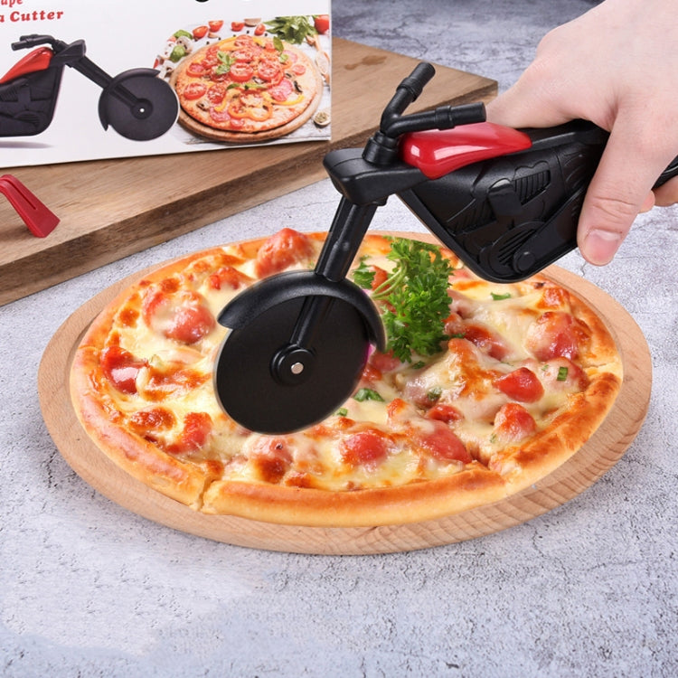 Pizzaschneider aus Edelstahl in Motorradform, Roller zum Schneiden von Pizza, Werkzeug, Motorrad