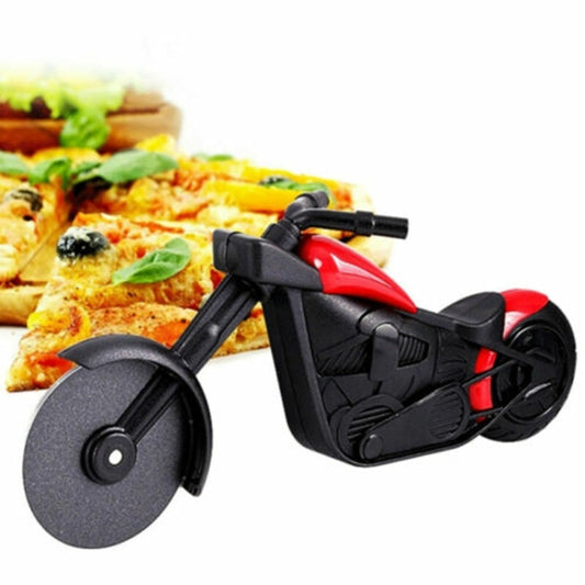 Pizzaschneider aus Edelstahl in Motorradform, Roller zum Schneiden von Pizza, Werkzeug, Motorrad