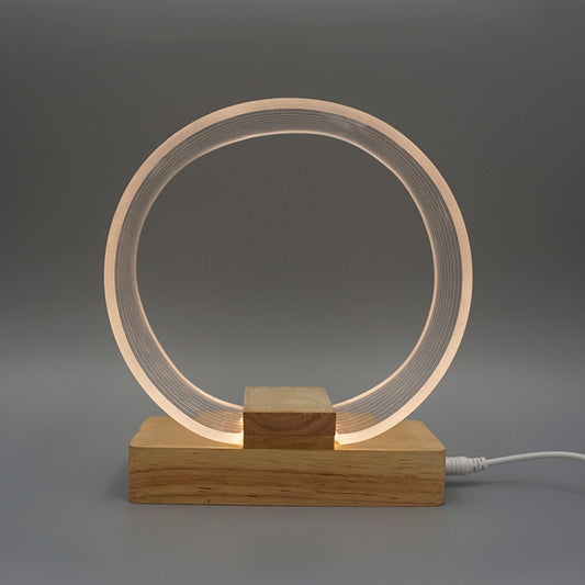 USB Acryl Ring Tisch Lampe Nachtlicht