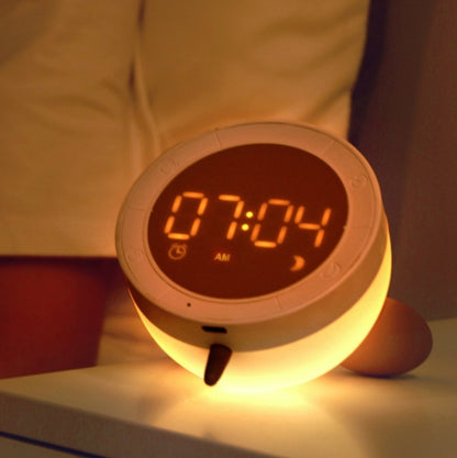Niedliches Maus-Nachtlicht aus Silikon mit elektronischer Weckerfunktion, Nachttischlampe zum Schlafen, Schreibtischlampe, Lernuhr