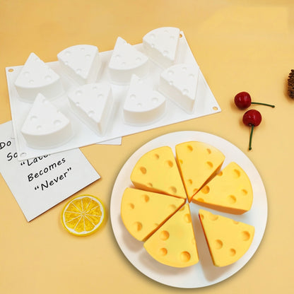 DIY Brushed Cheese Cake Handmade Soap Scented Candle Silicone Mold, Medium Cheese, Threaded Cheese, 8 Medium Cheese, Round Cheese