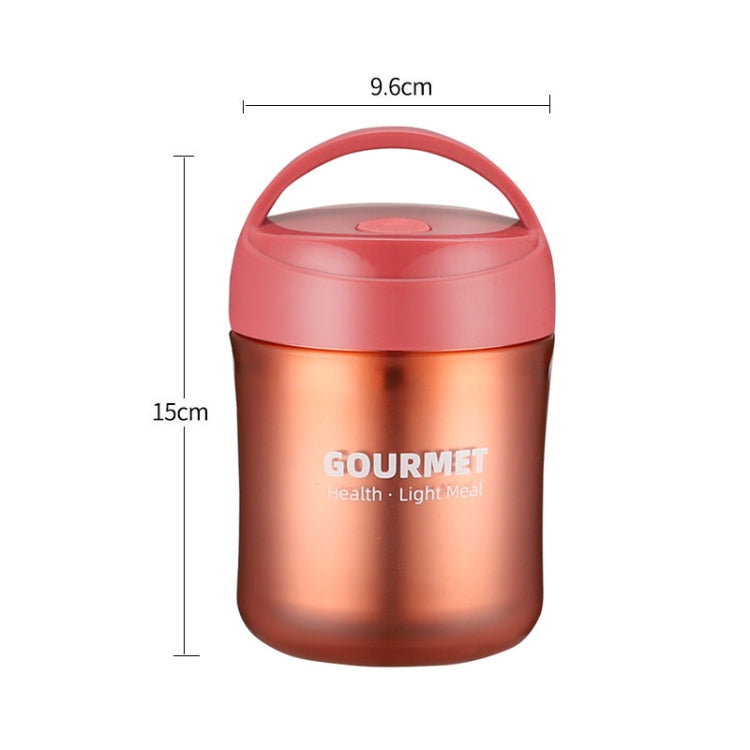 GOURMET Isolierbecher aus Edelstahl, doppelt versiegelt, isolierter Suppenbecher, Rot, Gelb, Blau