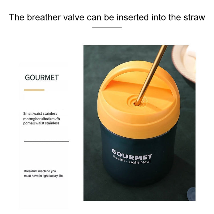 GOURMET Isolierbecher aus Edelstahl, doppelt versiegelt, isolierter Suppenbecher, Rot, Gelb, Blau
