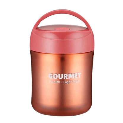 GOURMET Isolierbecher aus Edelstahl, doppelt versiegelt, isolierter Suppenbecher, Rot, Gelb, Blau