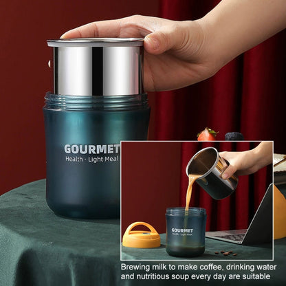GOURMET Isolierbecher aus Edelstahl, doppelt versiegelt, isolierter Suppenbecher, Rot, Gelb, Blau