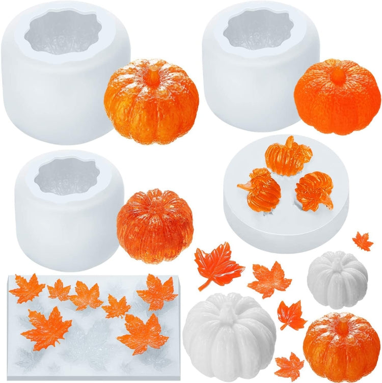 Halloween Dreidimensionale Kürbiskuchen DIY Duftkerze Silikonform, SW-36, SW-37, SW-44, SW-45, SW-46, SW-47, ZW-57, ZW-109
