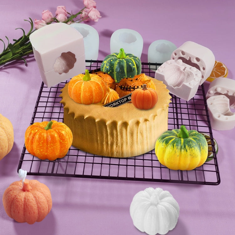 Halloween Dreidimensionale Kürbiskuchen DIY Duftkerze Silikonform, SW-36, SW-37, SW-44, SW-45, SW-46, SW-47, ZW-57, ZW-109