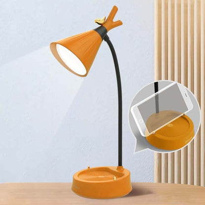 GIVELONG Forest Bird LED-Touch-USB-Tischlampe mit Handyhalter, Nachtlicht für Schlafzimmer und Nachttisch, GL361-1 Rot, GL361-2 Gelb, GL361-3 Blau, GL361-4 Grün, GL362-1 Pink, GL362-2 Gelb, GL362-3 Blau, GL362-4 Grün, GL363-1 Rot, GL363-2 Gelb ...