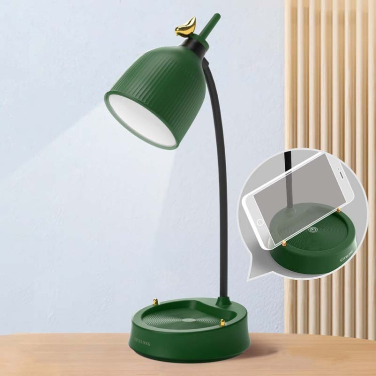 GIVELONG Forest Bird LED-Touch-USB-Tischlampe mit Handyhalter, Nachtlicht für Schlafzimmer und Nachttisch, GL361-1 Rot, GL361-2 Gelb, GL361-3 Blau, GL361-4 Grün, GL362-1 Pink, GL362-2 Gelb, GL362-3 Blau, GL362-4 Grün, GL363-1 Rot, GL363-2 Gelb ...