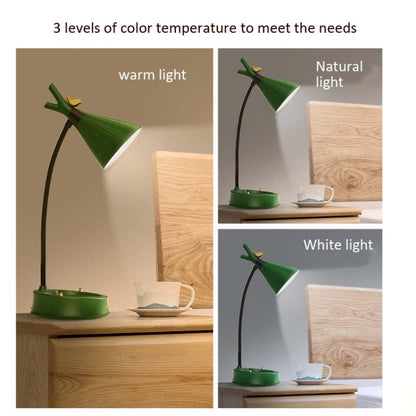 GIVELONG Forest Bird LED-Touch-USB-Tischlampe mit Handyhalter, Nachtlicht für Schlafzimmer und Nachttisch, GL361-1 Rot, GL361-2 Gelb, GL361-3 Blau, GL361-4 Grün, GL362-1 Pink, GL362-2 Gelb, GL362-3 Blau, GL362-4 Grün, GL363-1 Rot, GL363-2 Gelb ...