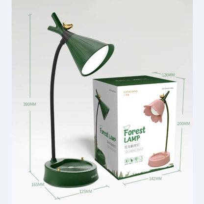 GIVELONG Forest Bird LED-Touch-USB-Tischlampe mit Handyhalter, Nachtlicht für Schlafzimmer und Nachttisch, GL361-1 Rot, GL361-2 Gelb, GL361-3 Blau, GL361-4 Grün, GL362-1 Pink, GL362-2 Gelb, GL362-3 Blau, GL362-4 Grün, GL363-1 Rot, GL363-2 Gelb ...