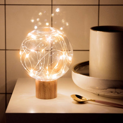 Stern-Mond-Nachtlicht, USB-Holzsockel, LED-Atmosphärenlicht, runder Sockel
