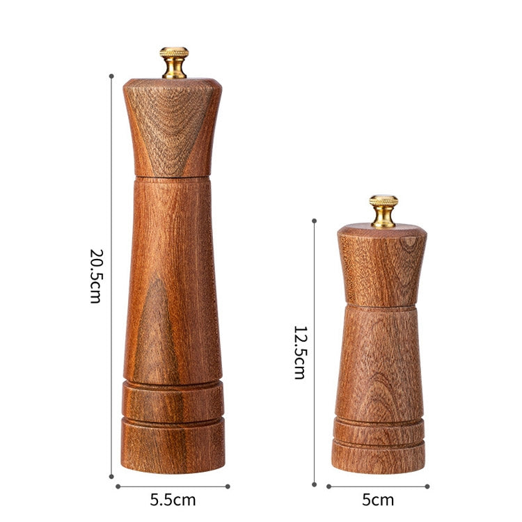 Holzpfeffermühle, Küche, Haushalt, manuell, festes Pfefferpulver, schwarze Pfeffermühle, Mühlenflasche, Gewürzglas, Stil 3, 5 Zoll, Stil 3, 8 Zoll