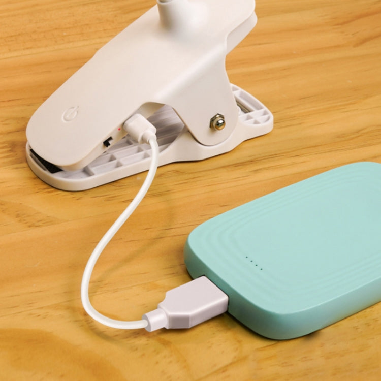 Aufladen 800 mAh, Einzelfarbtemperatur, dreistufige Einstellung, LED-Clip-Schreibtischlampe, USB-Augenschutz, Nachttischlampe, Plug-in, Aufladen 800 mAh