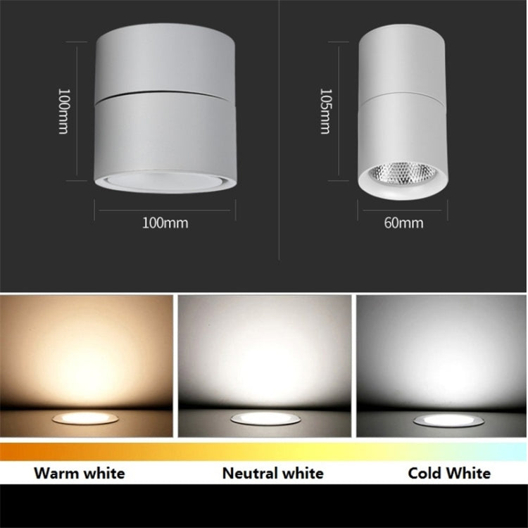 Um 360 Grad drehbarer, faltbarer COB-LED-Hintergrundstrahler, oberflächenmontierte Deckenleuchte, 7 W Warmweiß, 7 W Weiß, 5 W Warmweiß, 10 W Warmweiß, 10 W Weiß, 12 W Warmweiß, 12 W Weiß