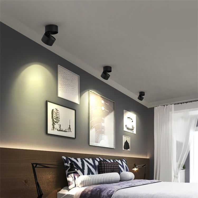 Um 360 Grad drehbarer, faltbarer COB-LED-Hintergrundstrahler, oberflächenmontierte Deckenleuchte, 7 W Warmweiß, 7 W Weiß, 5 W Warmweiß, 10 W Warmweiß, 10 W Weiß, 12 W Warmweiß, 12 W Weiß