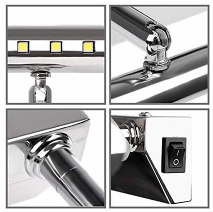 5W LED Wandleuchte Edelstahl Badezimmerspiegelleuchte, 40CM Ohne Schalter, 40CM Mit Schalter