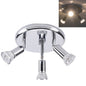 9W Round Three Head LED GU10 Ceiling Light Adjustable Mirror Front Spotlight, Warm Light, White Light, Without Bulb