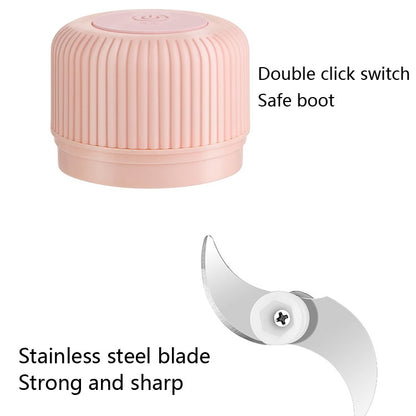 Household Vegetable Cutting Electric USB Garlic Masher Baby Mini Cooking Machine Baby Food Supplement Machine