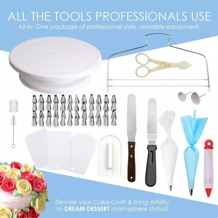 205-in-1-Drehteller-Set zum Dekorieren von Kuchen, Kuchendekorationsmund, Backutensilien, 205 Teile/Set