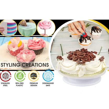 205-in-1-Drehteller-Set zum Dekorieren von Kuchen, Kuchendekorationsmund, Backutensilien, 205 Teile/Set