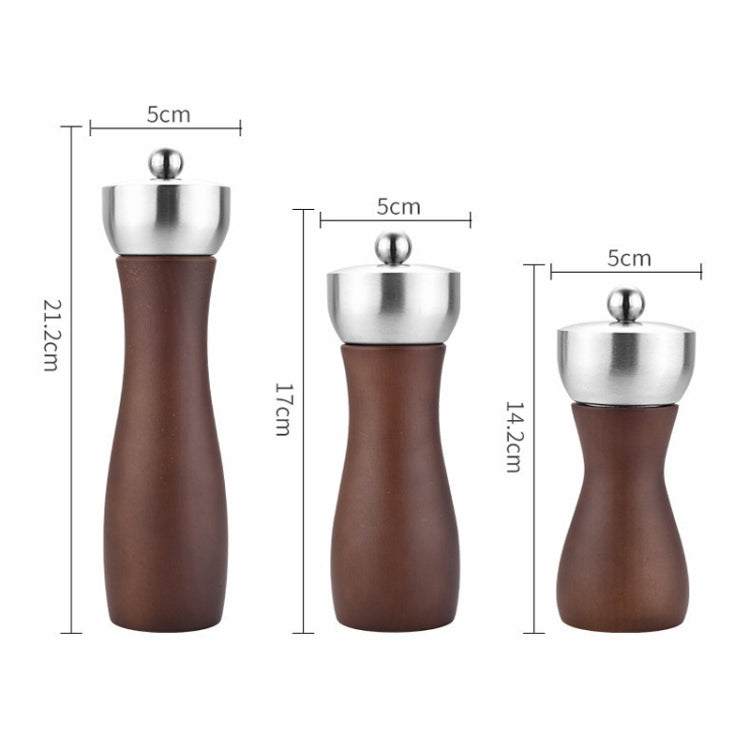 Manuelle Pfeffermühle aus Edelstahl 304 aus Buche, Pfeffermühle mit Keramikkern, Spezifikation: 20,3 cm, 2 Stück (Farbbox), Stil 5, 12,7 cm, Stil 5, 15,2 cm, Stil 5, 20,3 cm, Stil 5, 20,3 cm, 2 Stück