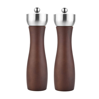 Manuelle Pfeffermühle aus Edelstahl 304 aus Buche, Pfeffermühle mit Keramikkern, Spezifikation: 20,3 cm, 2 Stück (Farbbox), Stil 5, 12,7 cm, Stil 5, 15,2 cm, Stil 5, 20,3 cm, Stil 5, 20,3 cm, 2 Stück