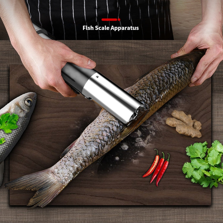 Elektrischer Fischschuppenschaber für den Hausgebrauch, Schabwerkzeug, CN-Stecker, Rot, Schwarz