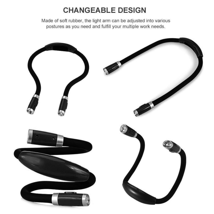Tragbare U-förmige LED-Taschenlampe, flexibel, freihändig, zum Umarmen des Halses, zum Lesen von Büchern, Schwarz, Grün, Blau, Rosa