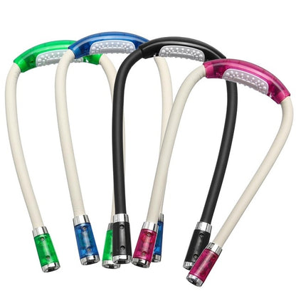 Tragbare U-förmige LED-Taschenlampe, flexibel, freihändig, zum Umarmen des Halses, zum Lesen von Büchern, Schwarz, Grün, Blau, Rosa