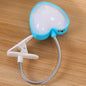 Mini Love Heart Clip LED Book Light Lamps Reading Book Desk Lamp Keyboard Light Eyes-Protect Energy Save Night Lights, Pink, Yellow, Blue