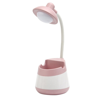 USB-Lade-LED-Schreibtischlampe mit Augenschutz, Stifthalter und Telefonhalter