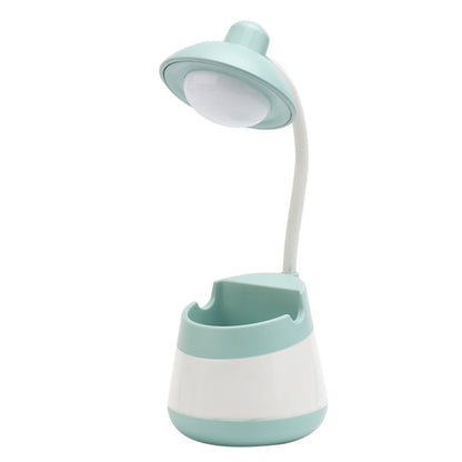 USB-Lade-LED-Schreibtischlampe mit Augenschutz, Stifthalter und Telefonhalter