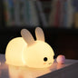 Silikon Kaninchen LED Nachtlicht USB Lade Dual-Tone Licht Pat Licht
