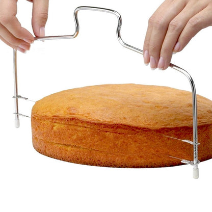 Edelstahl Verstellbarer Draht Kuchenschneider Slicer Leveler DIY Kuchen Backwerkzeuge, Kuchenschneider