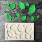 2PCS Sugarcraft Blatt Silikon Fondant Form Kuchen Dekorieren Werkzeuge Schokolade Backform, Blatt Form