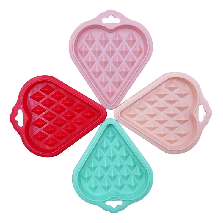 5-in-1-Waffelform aus lebensmittelechtem Silikon, für die Küche, Kuchen, Backzubehör, Rot, Grün, Beige, Rosa