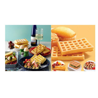 5-in-1-Waffelform aus lebensmittelechtem Silikon, für die Küche, Kuchen, Backzubehör, Rot, Grün, Beige, Rosa